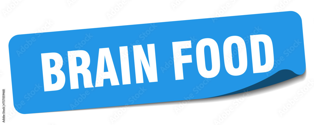 brain food sticker. brain food label brain food sticker. brain food label