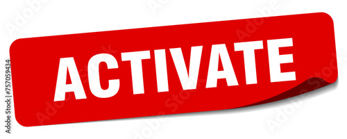 activate sticker. activate label