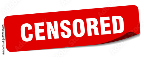 censored sticker. censored label