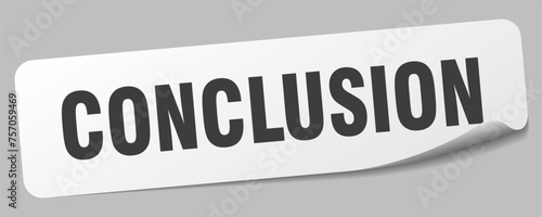 conclusion sticker. conclusion label