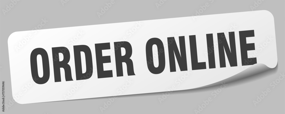 order online sticker. order online label order online sticker. order online label