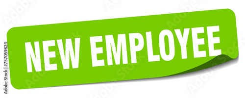 new employee sticker. new employee label