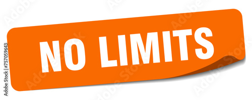 no limits sticker. no limits label