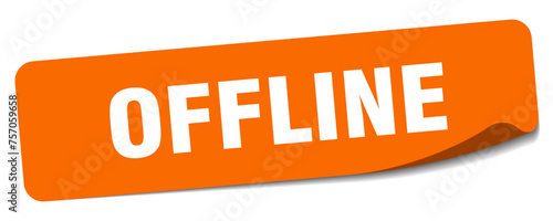 offline sticker. offline label