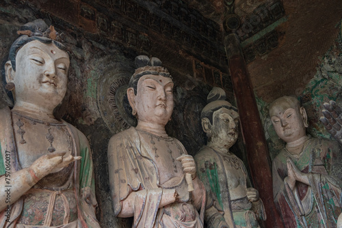 Statues at Maijishan Grottoes, Tianshui City, Gansu Province, China