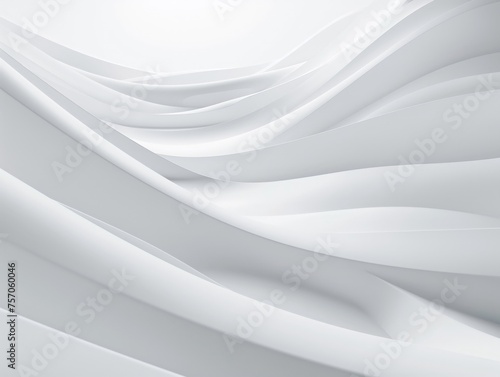 Elegantly flowing white curves creating a sense of calm and minimalist design.
