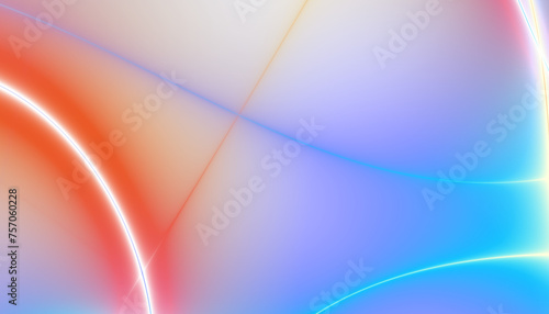 Energy lines with transparent gradient background. Elegant rainbow colours wavy line on Transparent png overlay background