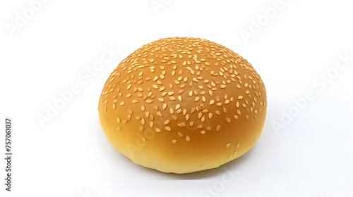 Burger bun on a white background 