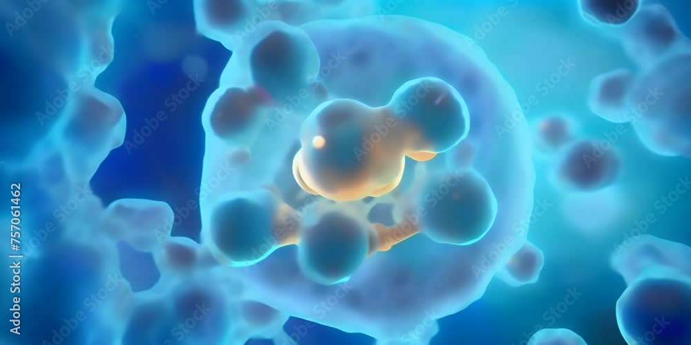 illustration. 3d background microscope cell stem Embryonic or cell Human illustration. 3d background microscope cell stem Embryonic or cell Human