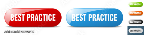 best practice button. key. sign. push button set