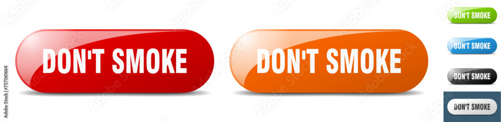 don't smoke button. key. sign. push button set don't smoke button. key. sign. push button set