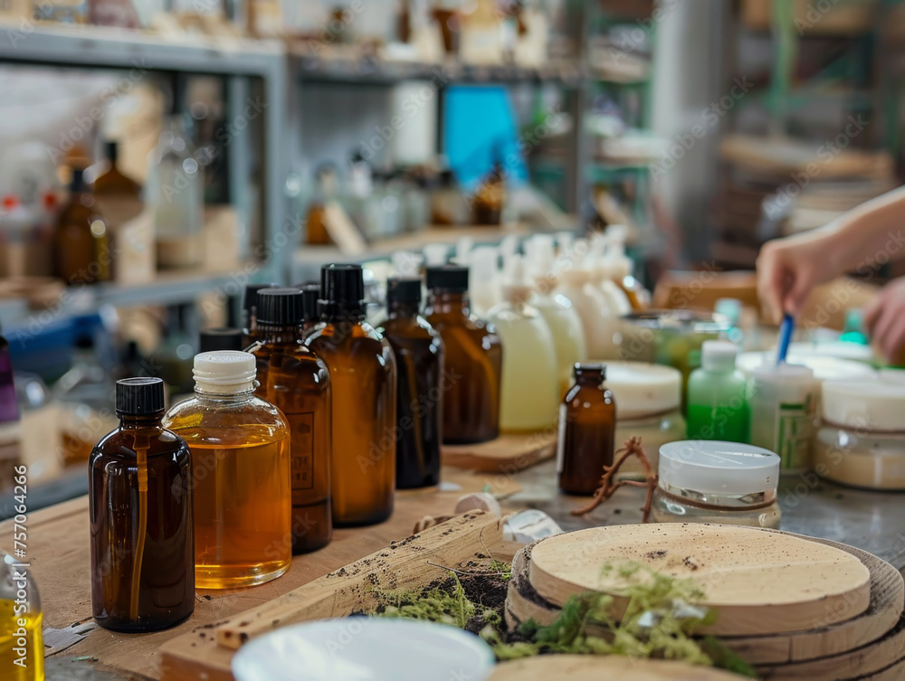 Artisanal Cosmetic Workshop with Handcrafted Skin Care Products