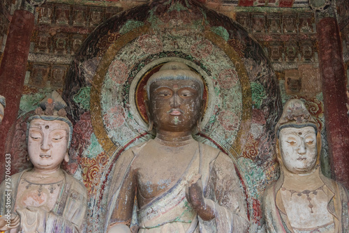 Statues at Maijishan Grottoes, Tianshui City, Gansu Province, China