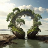 planet Earth, green planet, protecting the planet from pollution, conceptual art, environmental problems for humanity (1)