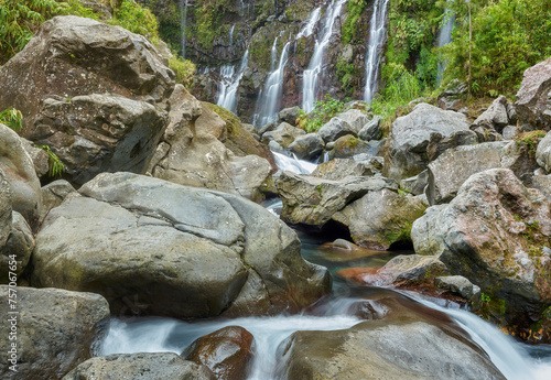 Wasserfall Cascade de la Grande Ravine, Langevin, Reunion, Frankreich photo