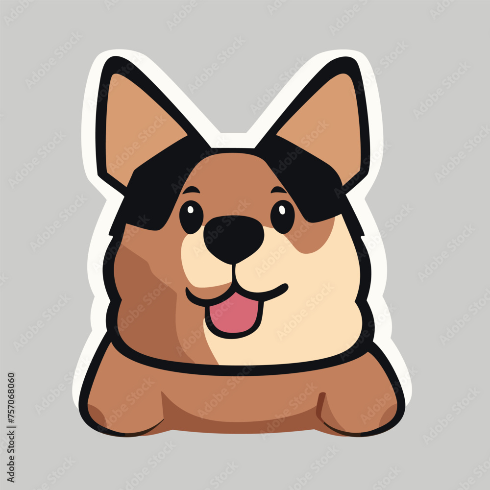 icon logo little dog, cute puppy. Colored trendy illustration icon logo little dog, cute puppy. Colored trendy illustration