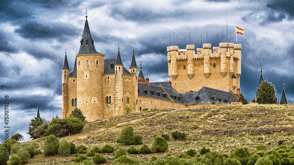 Alcázar of Segovia, Segovia, UNESCO World Heritage Site, Castile Leon, Spain, Europe
