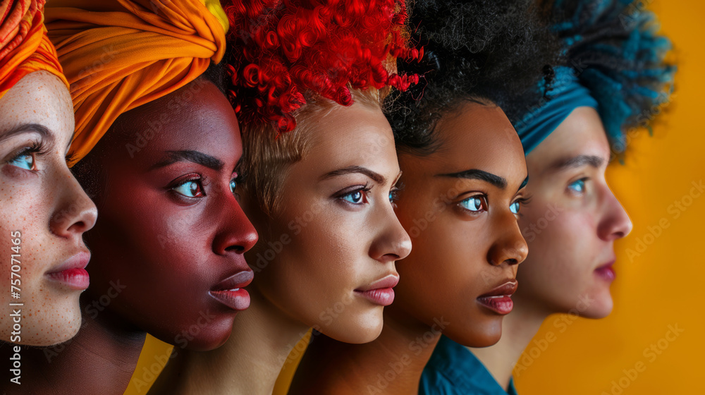 Obraz premium Diverse group of individuals showcasing unity and individuality