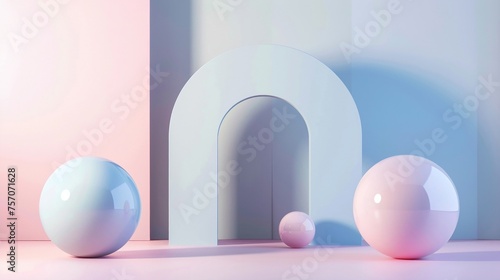 Abstract background with pastel geometrical shapes
