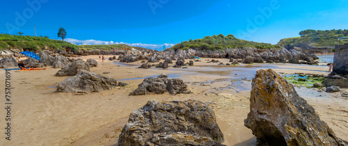 Coastline and Cliffs, Palombina Beach, Protrected Landscape of the Oriental Coast of Asturias, Celorio, Llanes, Asturias, Spain, Europe photo