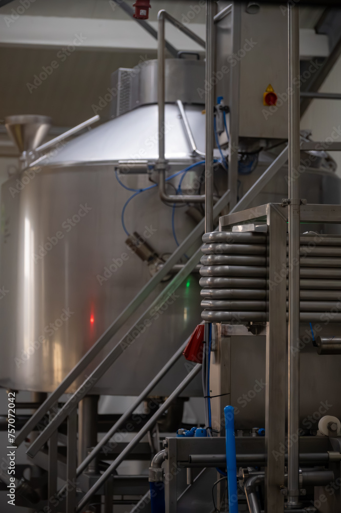Process of organic cheese making from cow milk on bio cheese farm in Netherlands, dutch cheese production Process of organic cheese making from cow milk on bio cheese farm in Netherlands, dutch cheese production
