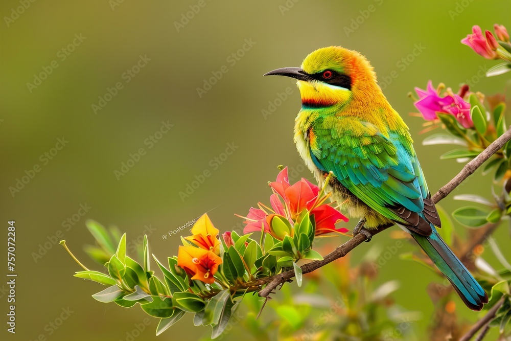 Fototapeta premium bee eater perched on branch