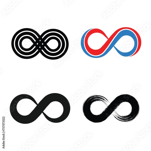 infinity logo icon vector