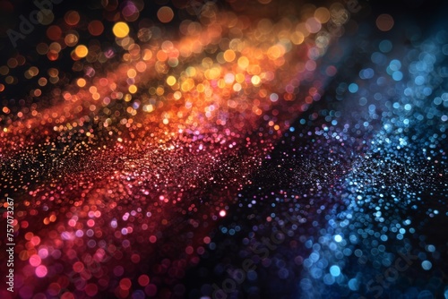 Happy Pride month! Abstract rainbow bokeh glitter lights background. for queers.  Rainbow flag. Lesbian, gay, bisexual and transgender proud of sexual orientation or gender identity.  photo