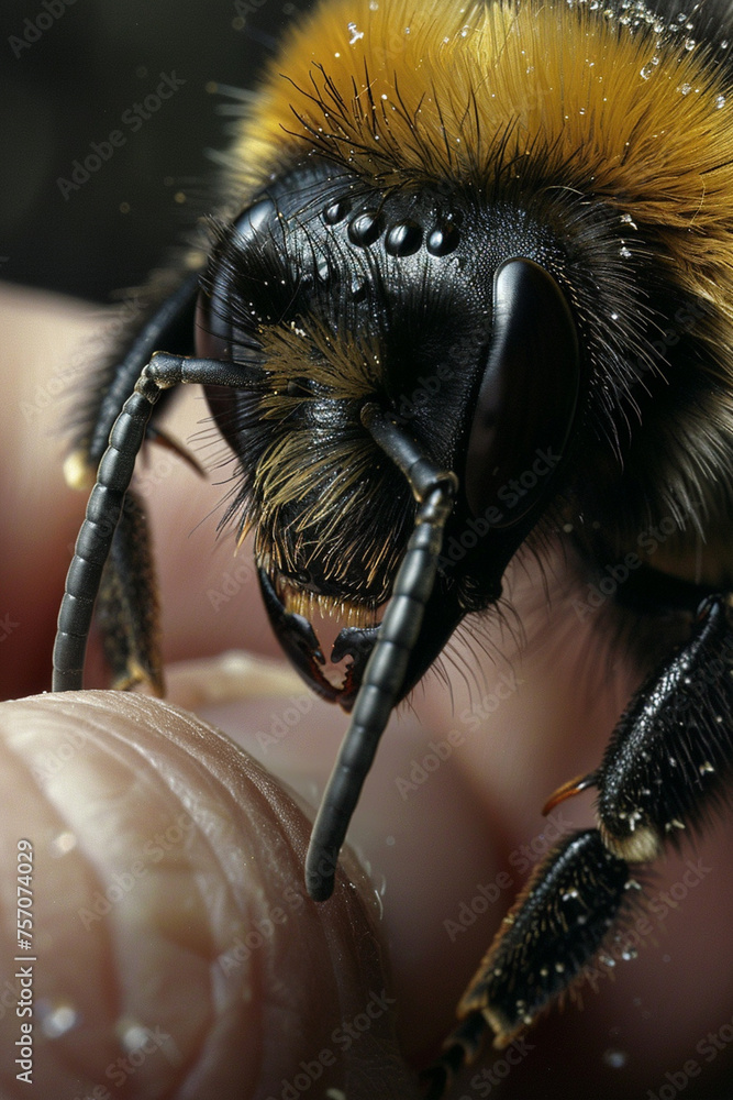 bumblebee sting close-up bumblebee sting close-up