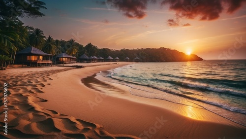 Dreamy Shores Sunset Romance at an Asian Beach Resort