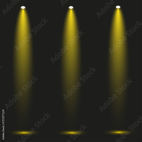 close up of light beam isolated on background 