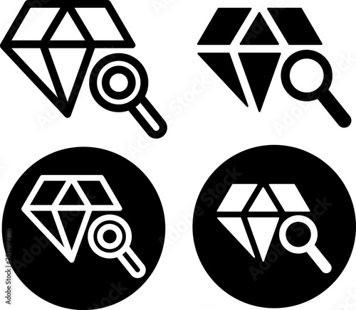 鑑定　宝石　アイコンセット