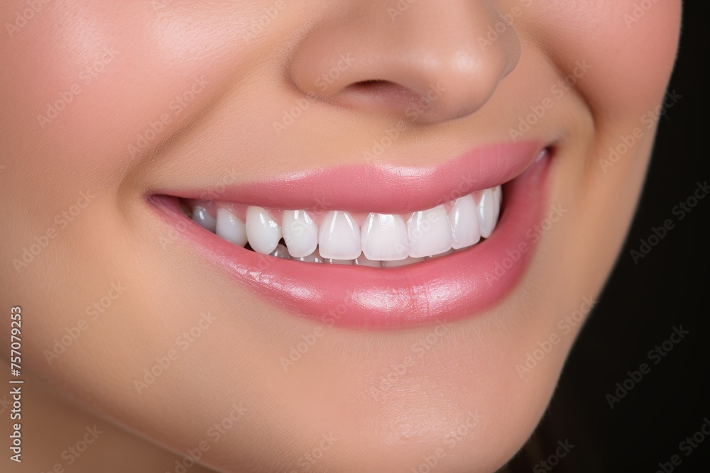 Macro photography of beautiful smiles showcasing the beauty of well-groomed and healthy teeth Macro photography of beautiful smiles showcasing the beauty of well-groomed and healthy teeth