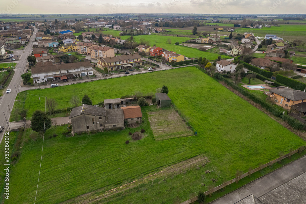 Aerial View of Large Green Field Aerial View of Large Green Field
