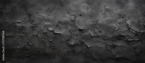 A monochromatic image of a cracked wall under a cloudy sky, displaying a meteorological phenomenon in the form of cumulus clouds. Dark soil and rocks are visible in the background photo