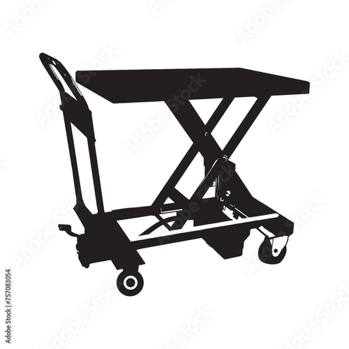 Hydraulic scissor trolley icon