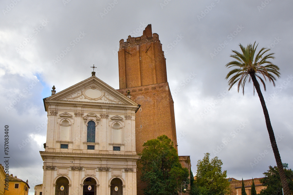 Fototapeta premium Church of St. Catherine of Siena a Magnanapoli in Rome, Italy