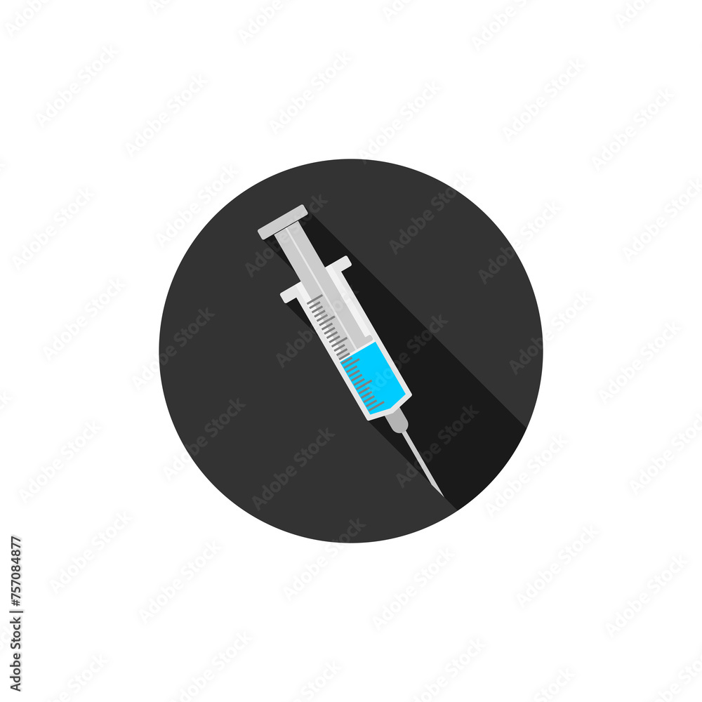 Medical syringe icon. Vaccine vaccination icon isolated on transparent background Medical syringe icon. Vaccine vaccination icon isolated on transparent background