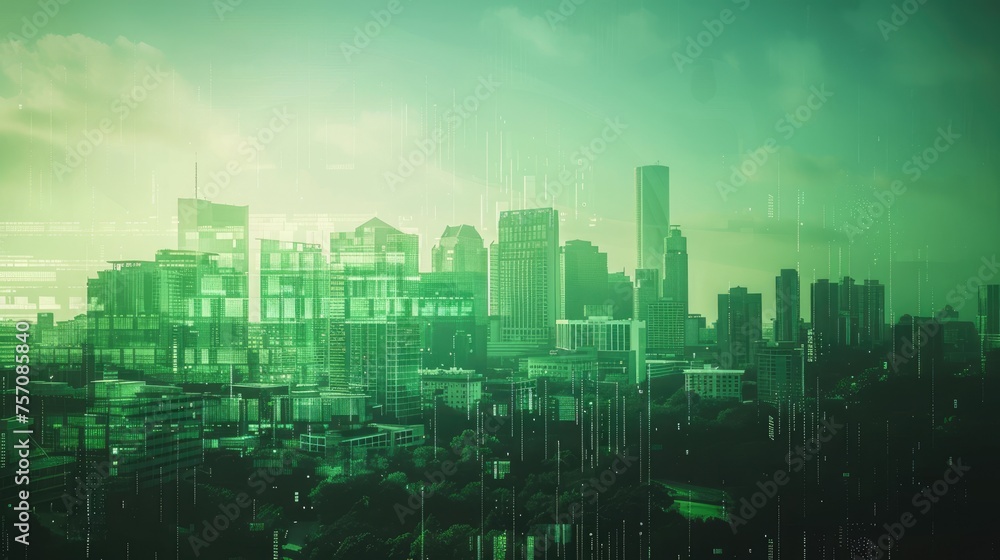 Green Future City Skyline: Sustainable Technology Integration for a Cleaner Environment and Greener Tomorrow