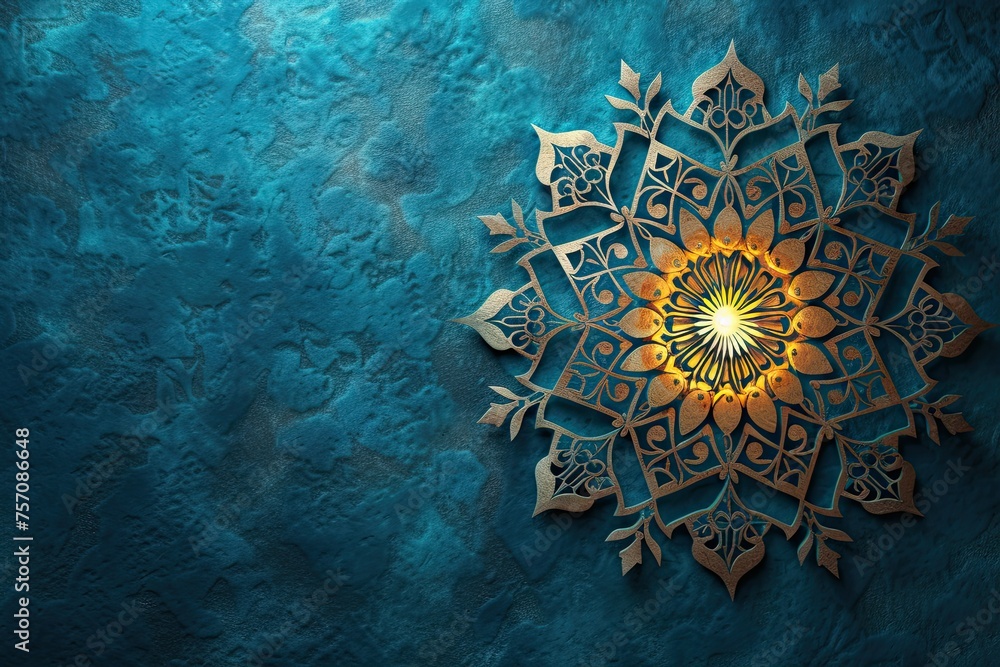 desktop wallpaper background with arabic light of ornament isolated on azure background desktop wallpaper background with arabic light of ornament isolated on azure background