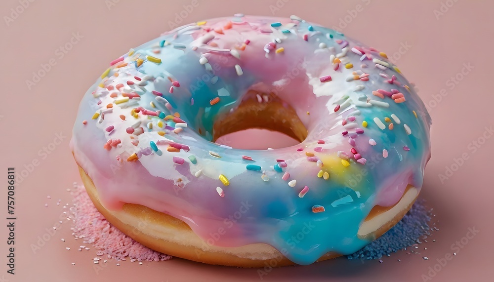 close up of a donut, ai generated close up of a donut, ai generated