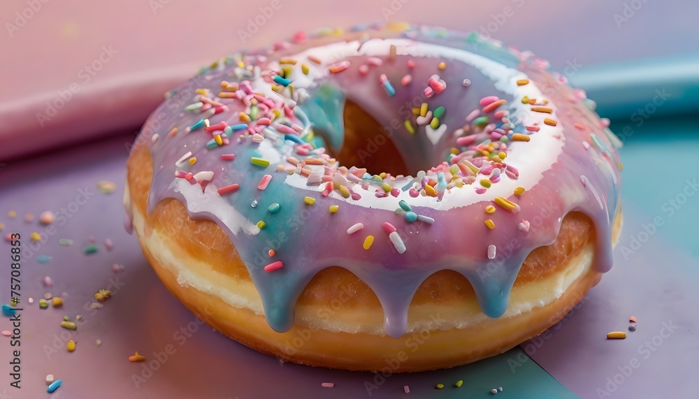 donut with sprinkles on top, ai generated donut with sprinkles on top, ai generated