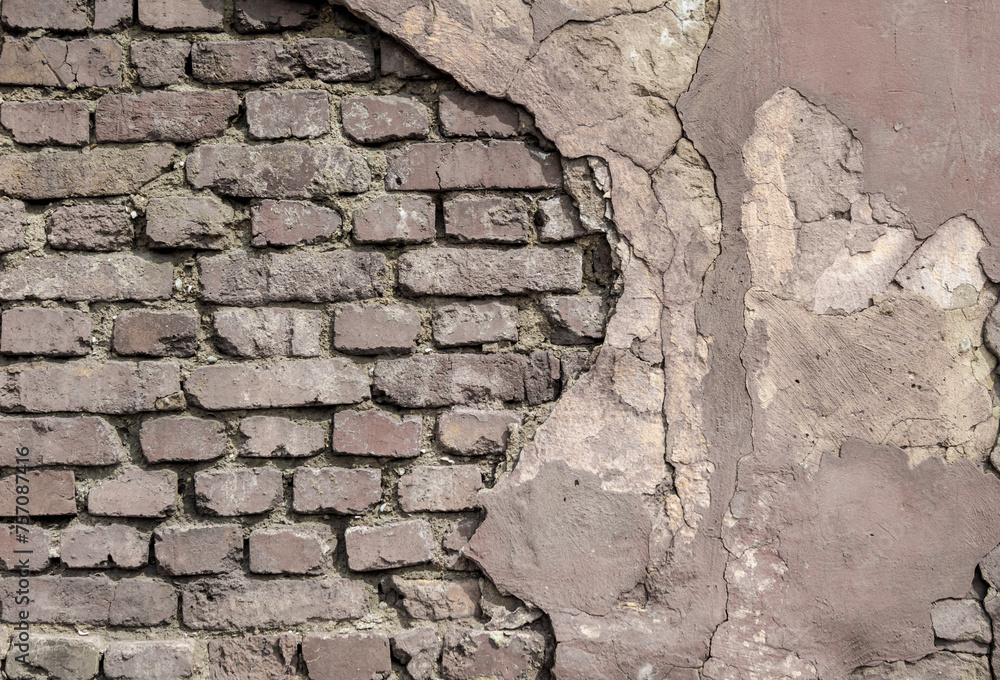 Fototapeta premium pattern old brick wall close up