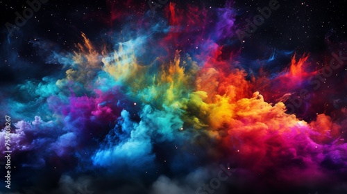 Colored powder explosion © Natawut