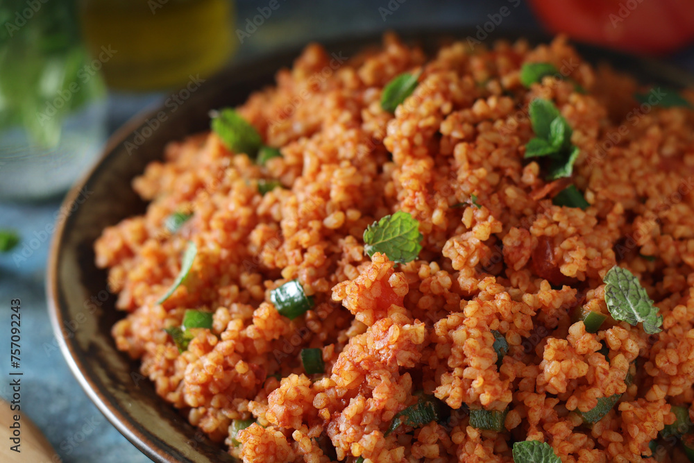 A traditional Turkish bulgur salad - Kisir A traditional Turkish bulgur salad - Kisir