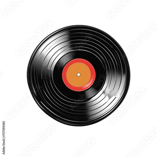 Vinyl record isolated on transparent background