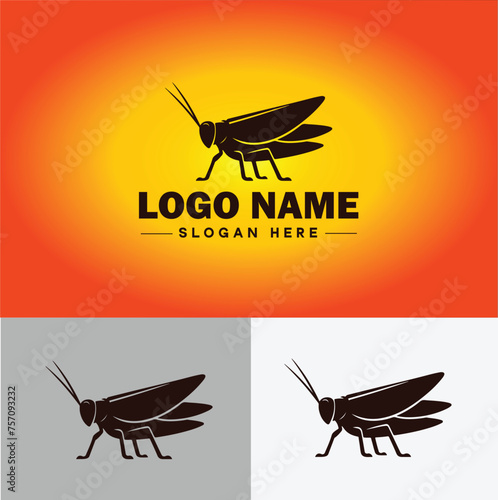 Katydid logo vector art icon graphics for business brand icon katydid logo template