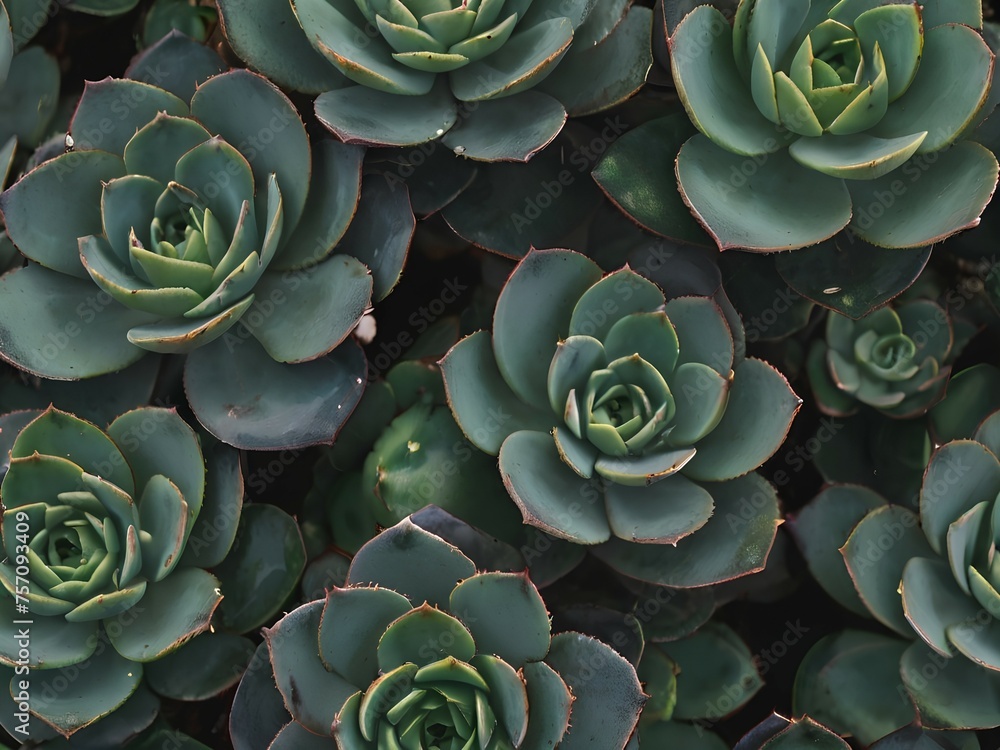 Fototapeta premium Closeup background of succulent plant, Ghost plant.