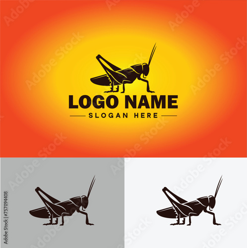 Katydid logo vector art icon graphics for business brand icon katydid logo template
