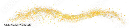 Gold glitter line curve sparking shining splatter